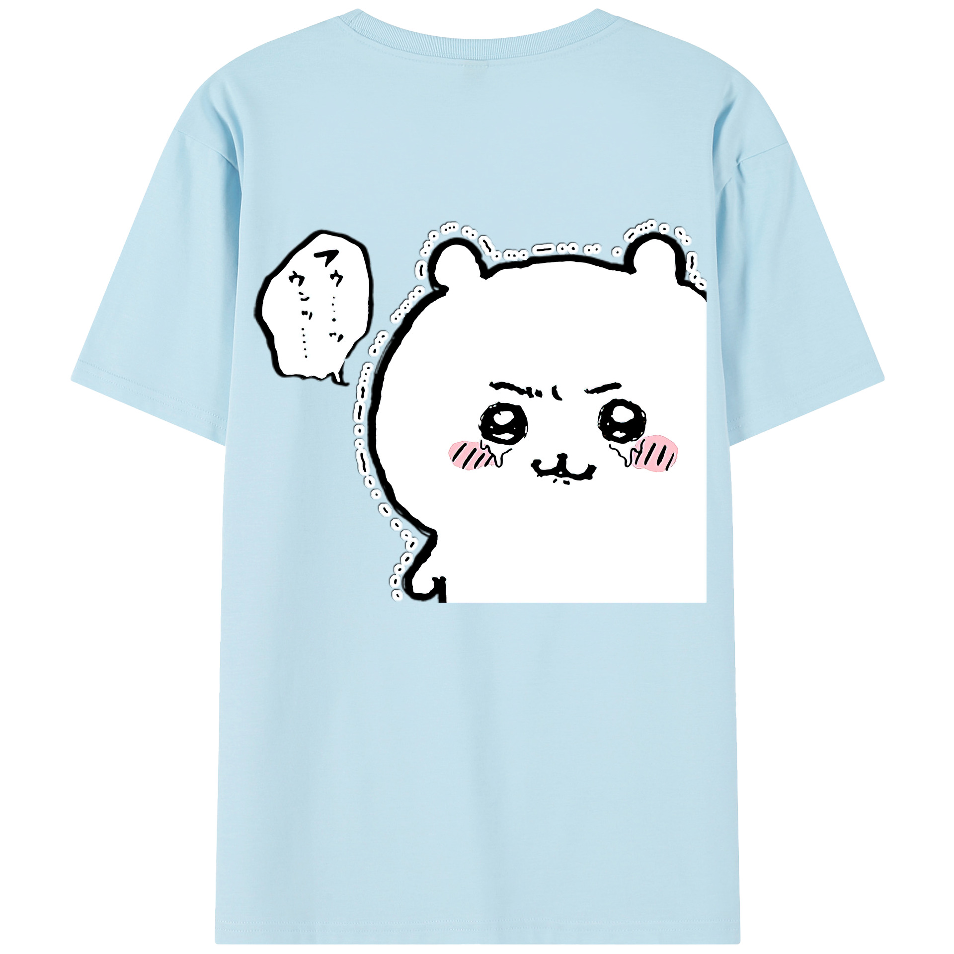 （画像用） ちいかわ ちいかわ Chii-kawa chiikawa 綿100％半袖Tシャツ（背面プリント）
